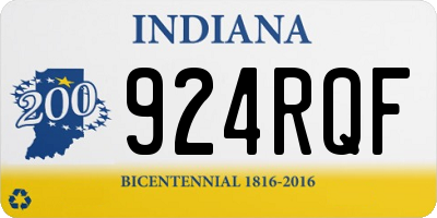 IN license plate 924RQF