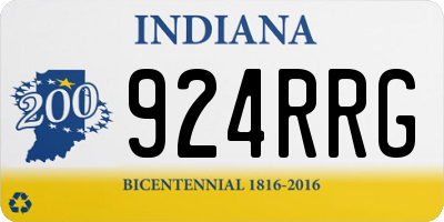 IN license plate 924RRG