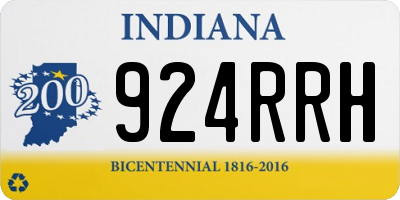 IN license plate 924RRH