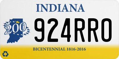 IN license plate 924RRO