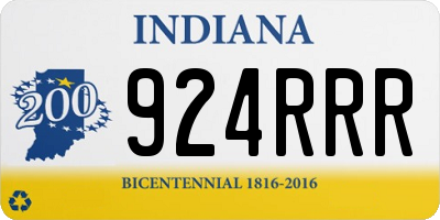 IN license plate 924RRR