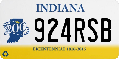 IN license plate 924RSB