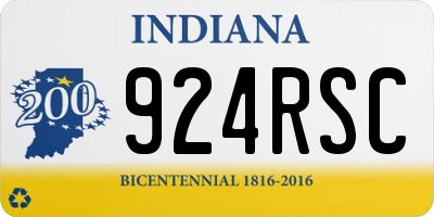 IN license plate 924RSC