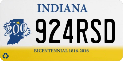 IN license plate 924RSD