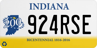 IN license plate 924RSE