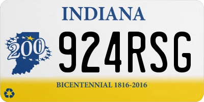 IN license plate 924RSG