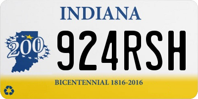 IN license plate 924RSH