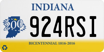 IN license plate 924RSI