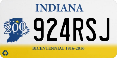 IN license plate 924RSJ