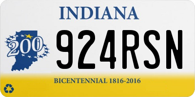 IN license plate 924RSN