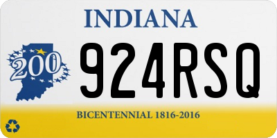 IN license plate 924RSQ
