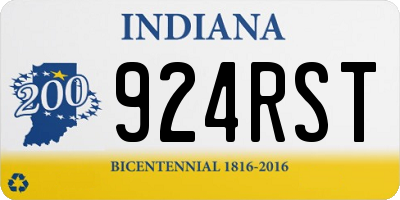 IN license plate 924RST