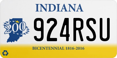 IN license plate 924RSU