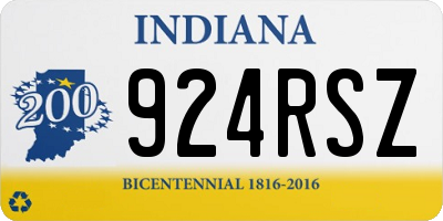 IN license plate 924RSZ