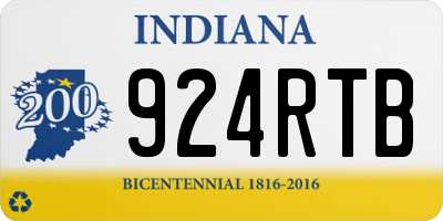 IN license plate 924RTB