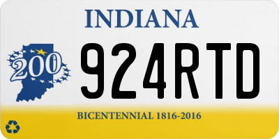 IN license plate 924RTD