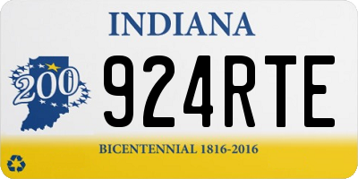 IN license plate 924RTE