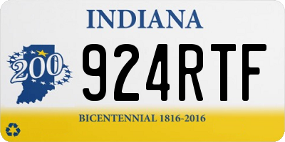 IN license plate 924RTF