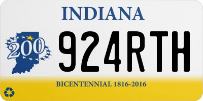 IN license plate 924RTH