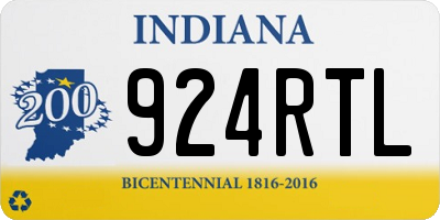 IN license plate 924RTL