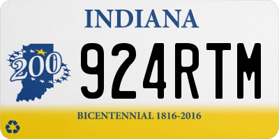IN license plate 924RTM