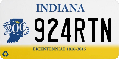 IN license plate 924RTN