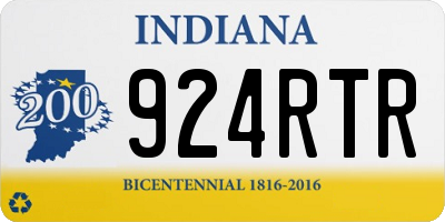 IN license plate 924RTR