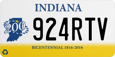 IN license plate 924RTV