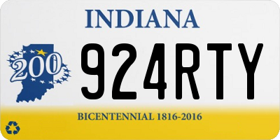IN license plate 924RTY
