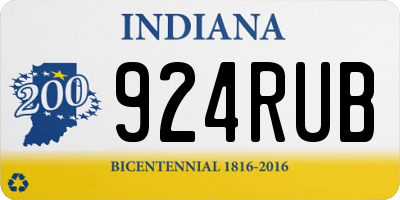IN license plate 924RUB