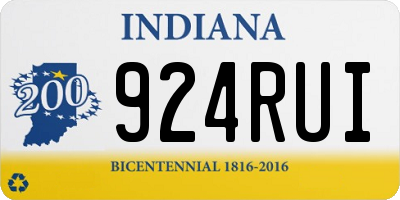 IN license plate 924RUI