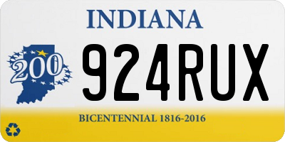 IN license plate 924RUX