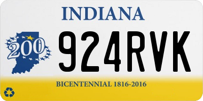 IN license plate 924RVK