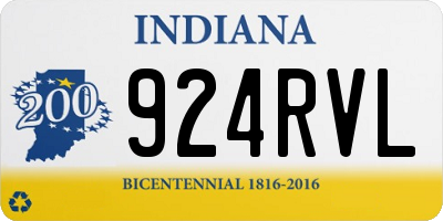 IN license plate 924RVL