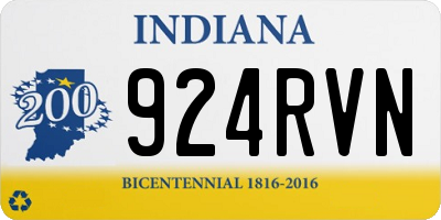 IN license plate 924RVN