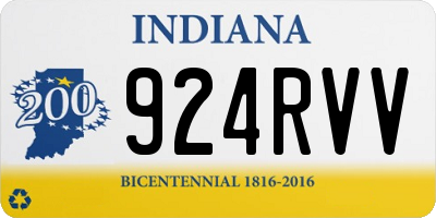 IN license plate 924RVV