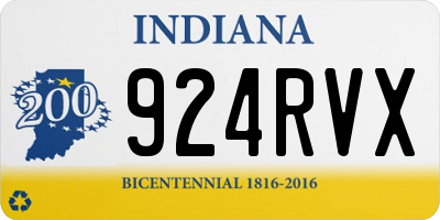 IN license plate 924RVX