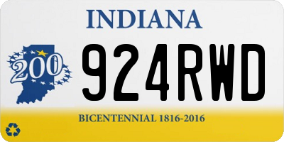 IN license plate 924RWD