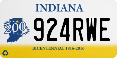 IN license plate 924RWE