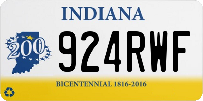 IN license plate 924RWF