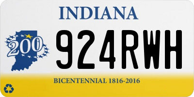 IN license plate 924RWH