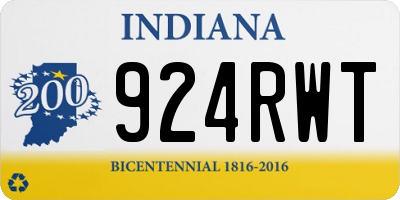 IN license plate 924RWT