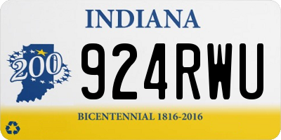 IN license plate 924RWU