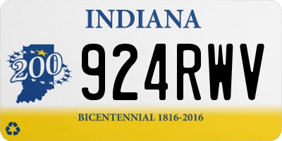 IN license plate 924RWV