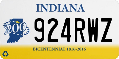 IN license plate 924RWZ