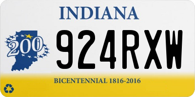 IN license plate 924RXW