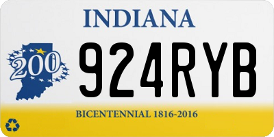 IN license plate 924RYB