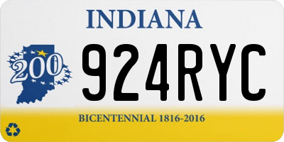 IN license plate 924RYC