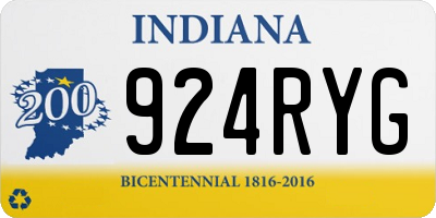 IN license plate 924RYG