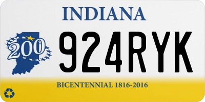IN license plate 924RYK